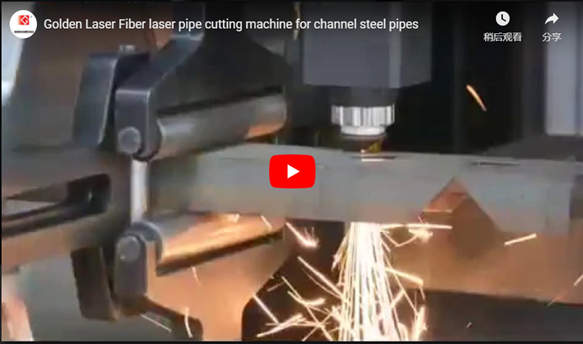 Goldene Laser-Faser-Laser-Rohr-Schneide maschine für Kanal-Stahlrohr-Schneiden