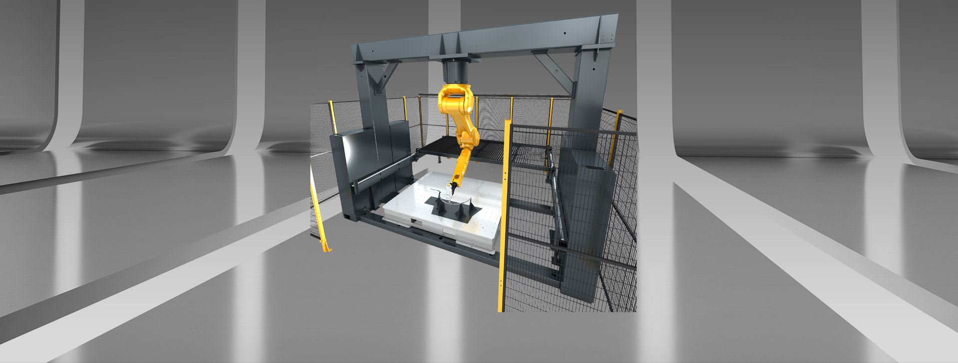 3D Roboter Laserschneidmaschine mit Gantry Struktur