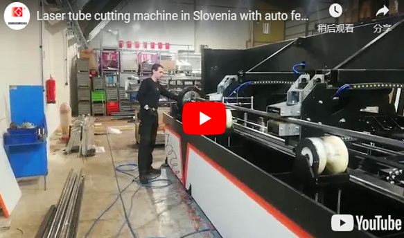 Laser-Rohrs chneide maschine in Slowenien mit Auto zufuhr für die Herstellung landwirtschaft licher Maschinen