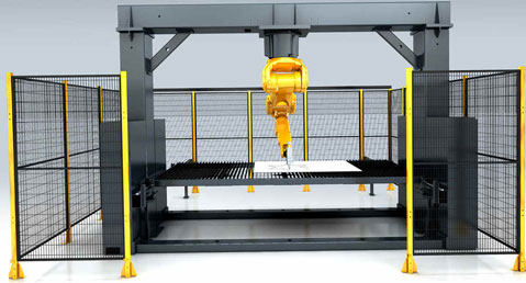 Einsatz von 3D Roboter Laser Schneidmaschine