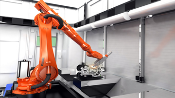 Laser Schneiden Roboter auf die Haushalts Appliance Herstellung für Midea Gruppe